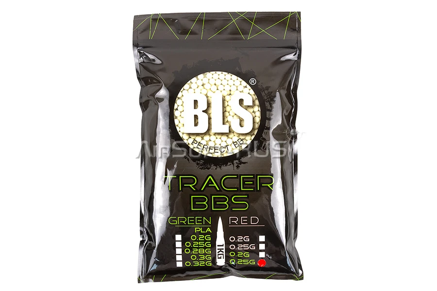 Шары BLS 0.25гр 4000шт зелёные трассирующие (1KG-TR25G)