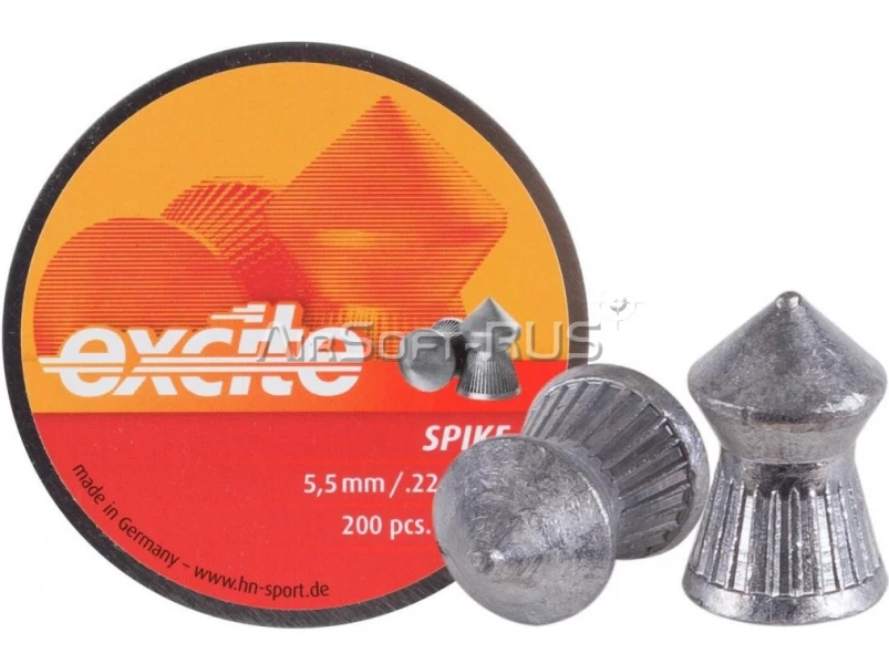Пули пневматические H&N Excite Spike 5,5 мм 1,09 гр 200 шт (AG-AIR-97852)
