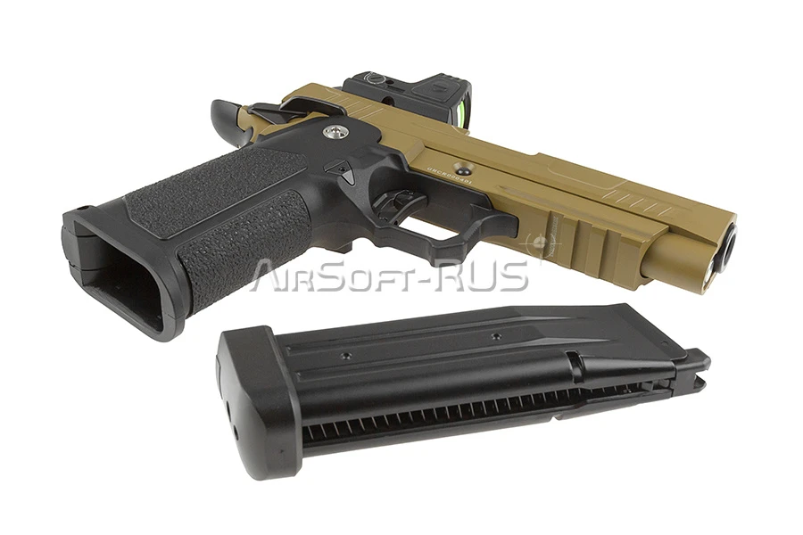 Пистолет Arcturus Hi-Capa 4.3" Vanguard  w/Optics Ready Slide & ARS-1 BLK-TAN (AT-GHC-V4-CMB-BT)