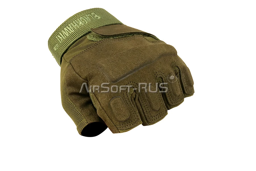 Перчатки тактические ASR SOLAG half-finger OD (ASR-G078G)