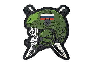Патч ORC TACTIC Череп тактикульный в шлеме ПВХ OD (TZ0368)