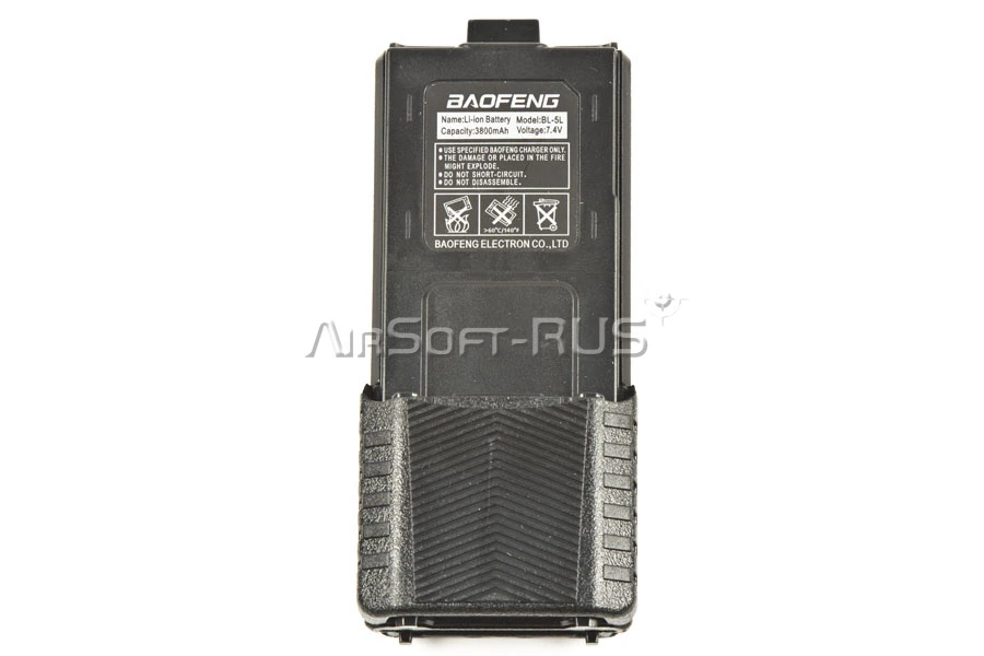 Аккумулятор Baofeng увеличенной ёмкости для рации UV-5R 3800 mAh (UV-5R battery)