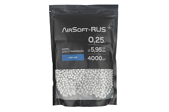 Шары Airsoft-RUS 0.25гр. 4000шт. белые (ASR-025)