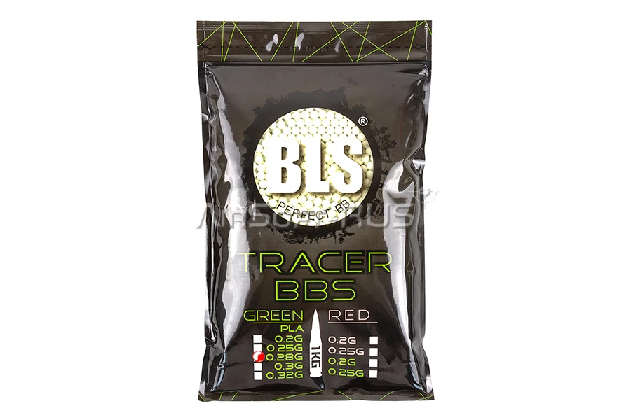 Шары BLS 0.28гр 3500шт биоразлагаемые, зелёные трассирующие (1KG-PLATR28G)