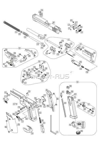 Шайба направляющей возвратной пружины KWC SigSauer P226-S5 CO2 GBB (KCB-74AHN-F05)