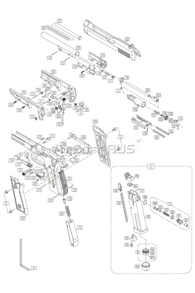 Пин пластины ударника  KWC Taurus PT-99 CO2 GBB(KCB-15AHN-L16)