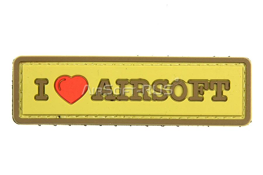 Патч TeamZlo "I love Airsoft Tab" TAN (TZ0107T)