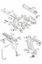 Задний пин рамки KWC Smith&Wesson M&P 9 CO2 GNBB (KC-48HN-F802)