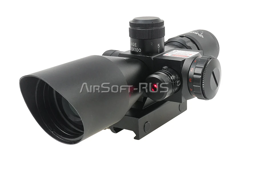 Прицел оптический Marcool M8 LS 2.5-10X40E Rifle Scope с встроенным красным ЛЦУ (HY1142)