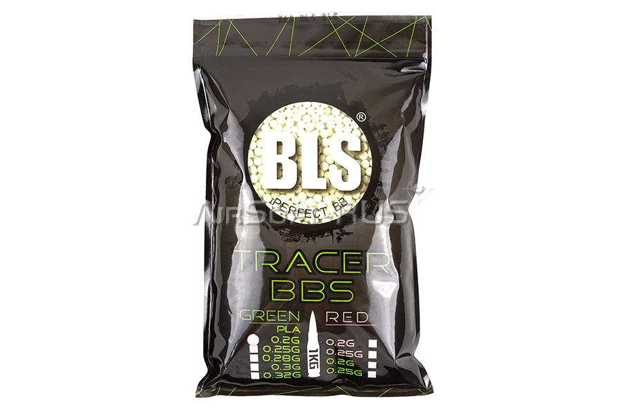 Шары BLS 0.20гр 5000шт биоразлагаемые, зелёные трассирующие (1KG-PLATR20G)