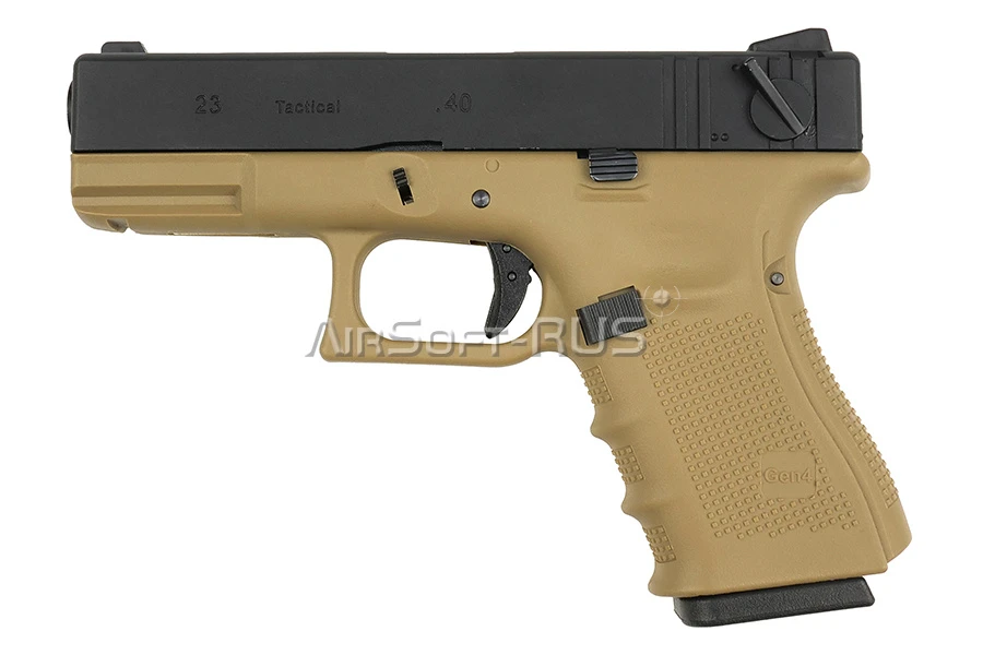 Пистолет WE Glock 23 Gen.4 TAN GGBB (GP620B-TAN-WE)