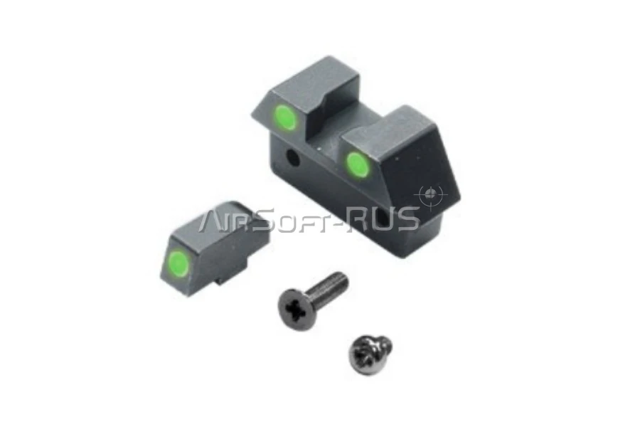 Мушка и целик Guarder для GBB пистолетов Glock 26 Gen 3 TM (GLK-68(GREEN))