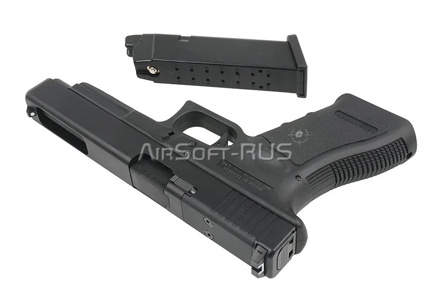 Пистолет WE Glock 34 с тактическим затвором GBB BK (GP650-34-BK)