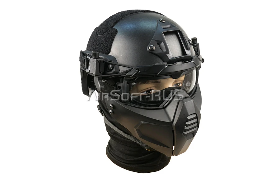 Маска защитная WoSporT с креплением на шлем Ops Core BK (DC-MA-116-BK) [7]