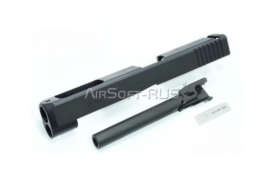 Затвор с внешним стволом Guarder для Glock 17 Gen 4 (Glock 34 Stile) BK TM (GLK-222(BK))