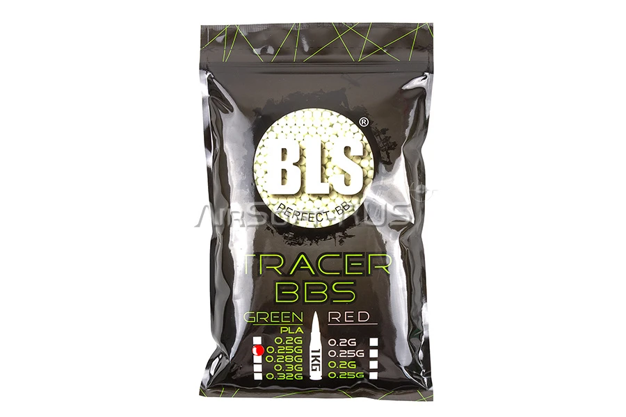 Шары BLS 0.25гр 4000шт биоразлагаемые, зелёные трассирующие (1KG-PLATR25G)