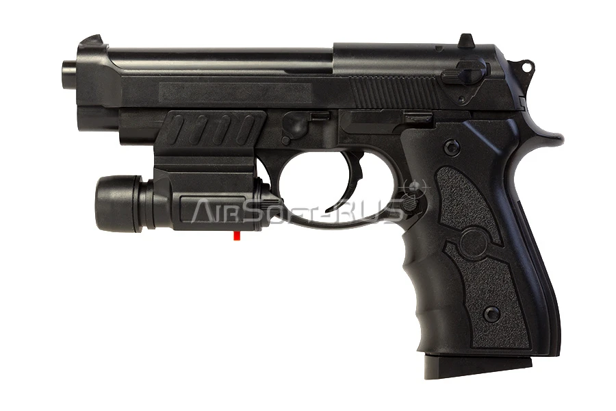 Пистолет Galaxy Beretta M92 с ЛЦУ spring (G.052BL)