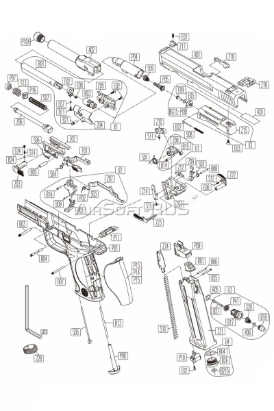 Запиратель ударника KWC Smith&Wesson M&P 9 CO2 GBB (KCB-48AHN-Z14)