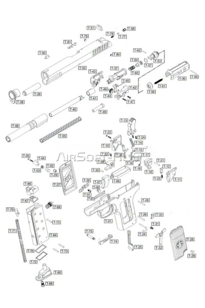 Голова поршня WE ТТ GGBB(GP122-T-56)