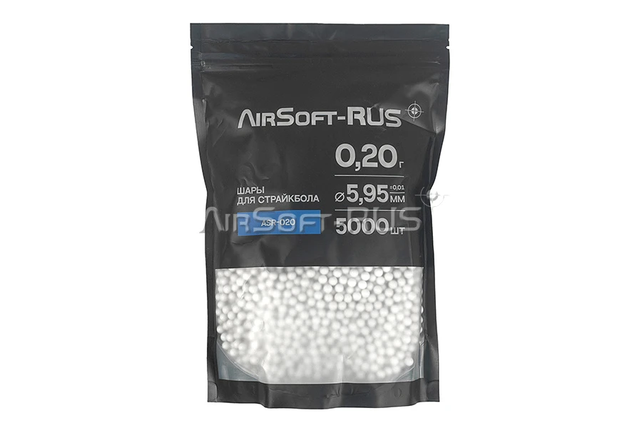 Шары Airsoft-RUS 0.20гр. 5000шт. белые (ASR-020)