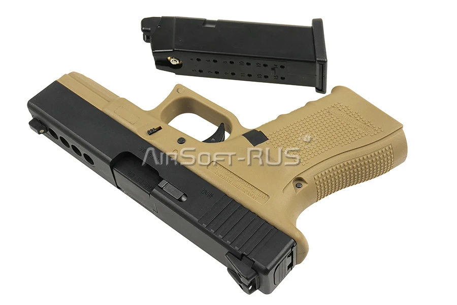 Пистолет WE Glock 23 Gen.4 TAN GGBB (GP620B-TAN-WE)