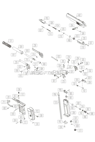 Винт E01 KWC ПМ CO2 GBB (KCB-44AHN-E01)