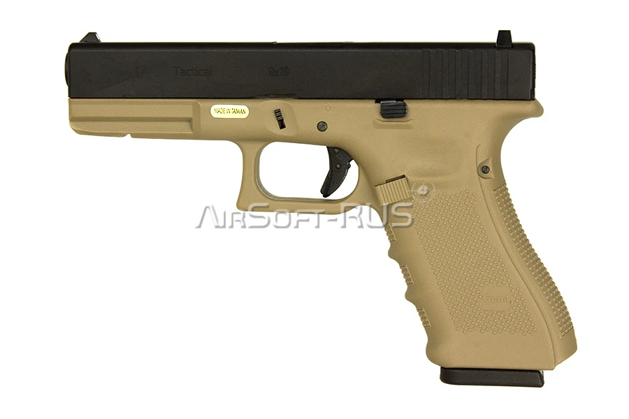 Пистолет WE Glock 17 Gen.4 GGBB TAN (DC-GP616B(TAN)[1])