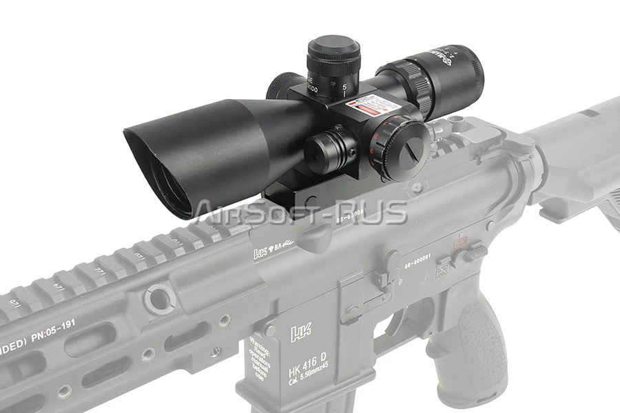 Прицел оптический Marcool M8 LS 2.5-10X40E Rifle Scope с встроенным красным ЛЦУ (HY1142)