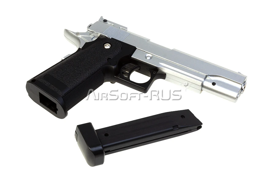 Пистолет Galaxy Colt Hi-Capa Silver spring (G.6S)