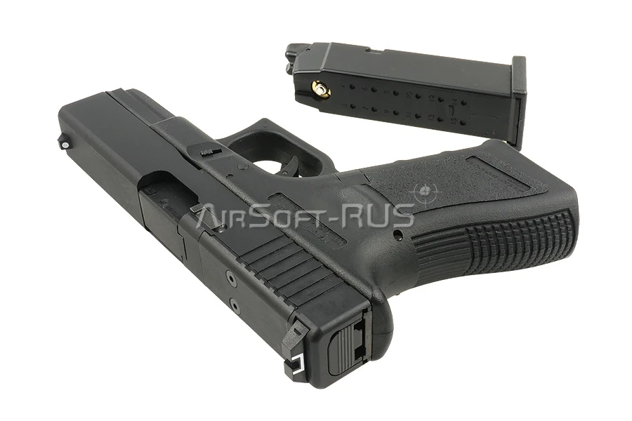 Пистолет WE Glock 19 Gen 3 с тактическим затвором GBB BK (GP650-19-BK)