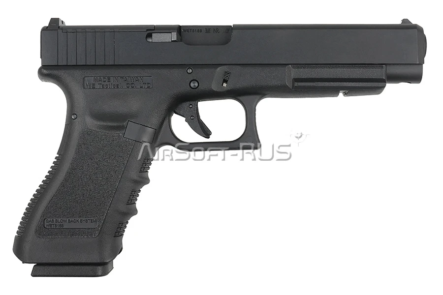 Пистолет WE Glock 34 с тактическим затвором GBB BK (GP650-34-BK)