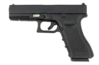 Пистолет WE Glock 17 Gen 3 с тактическим затвором GBB BK (GP650-17-BK)