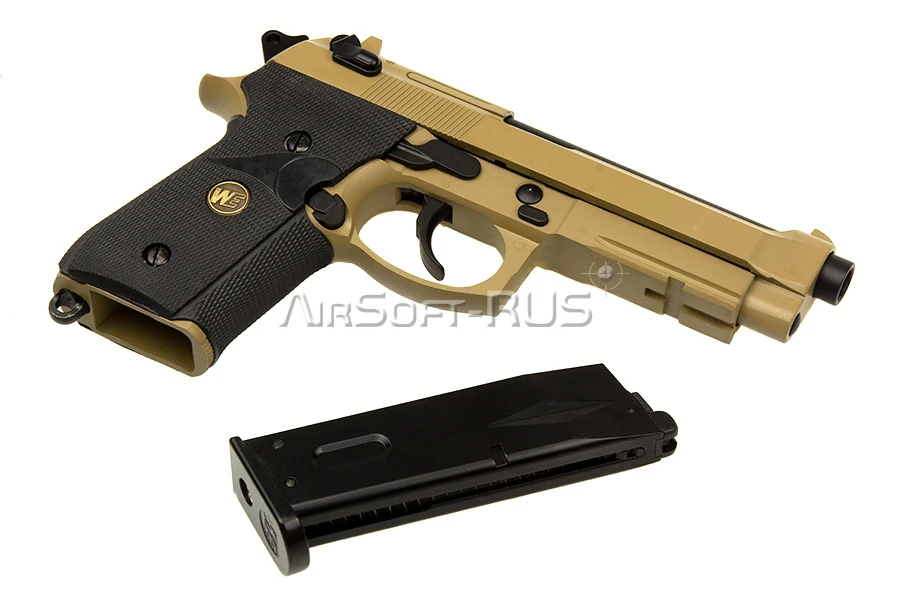 Пистолет WE Beretta M9A1 TAN GGBB (GP321(TAN))