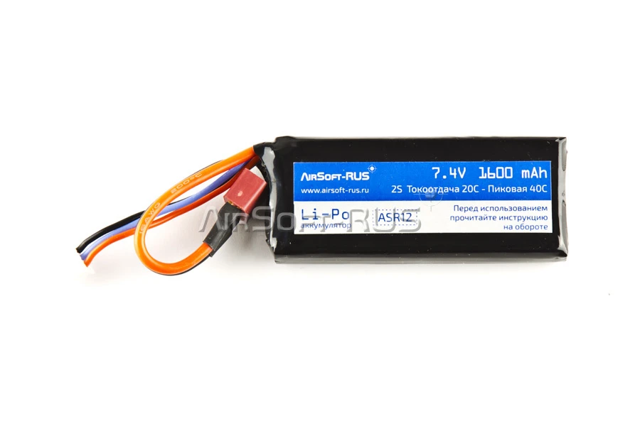 Аккумулятор Li-Po 7,4V 1600 mAh (ASR12-T)