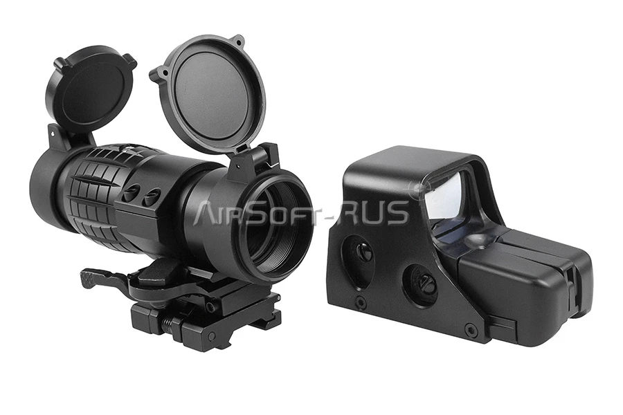 Коллиматорный прицел Linyi Eotech + магнифер 301 3X (LFO-551+3X scope)