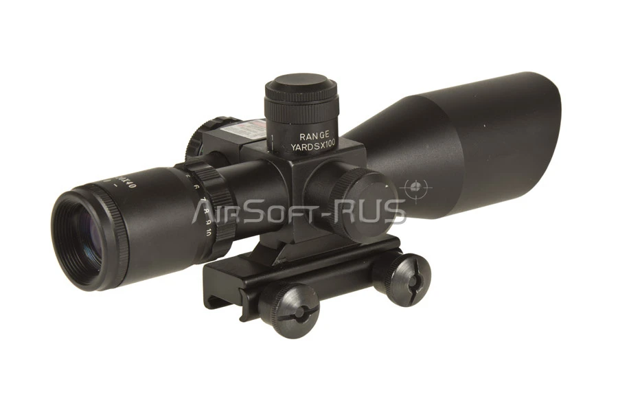 Прицел оптический Marcool M8 LS 2.5-10X40E Rifle Scope с встроенным красным ЛЦУ (HY1142)
