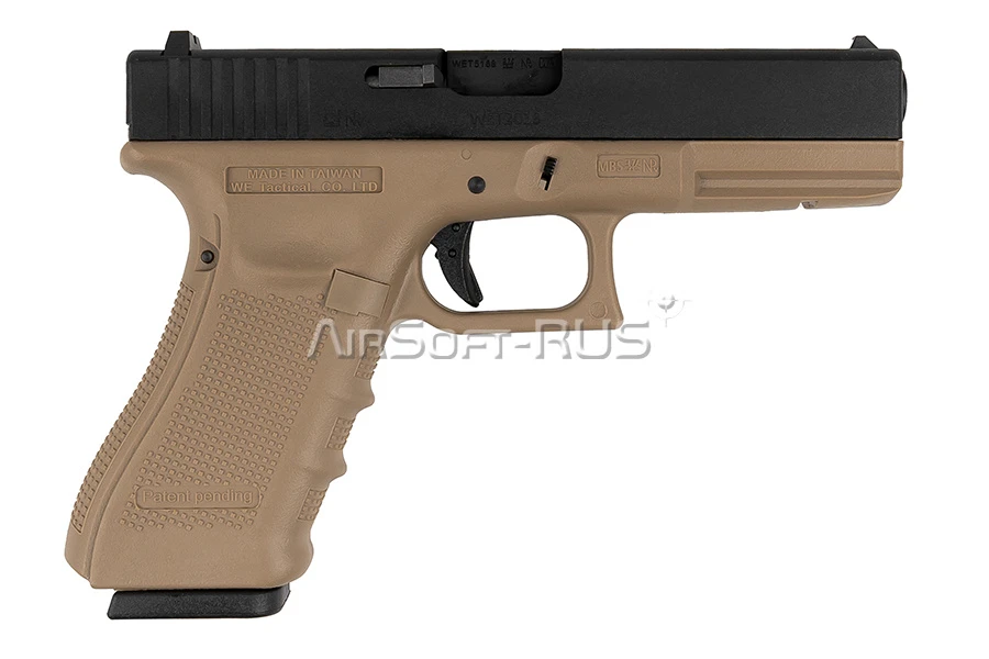 Пистолет WE Glock 17 Gen.4 GGBB TAN (GP616B(TAN))