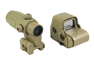 Коллиматорный прицел Linyi Eotech 558 + магнифер G33 DE (LFO-558+G33-S)