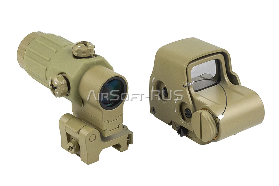Коллиматорный прицел Linyi Eotech 558 + магнифер G33 DE (LFO-558+G33-S)