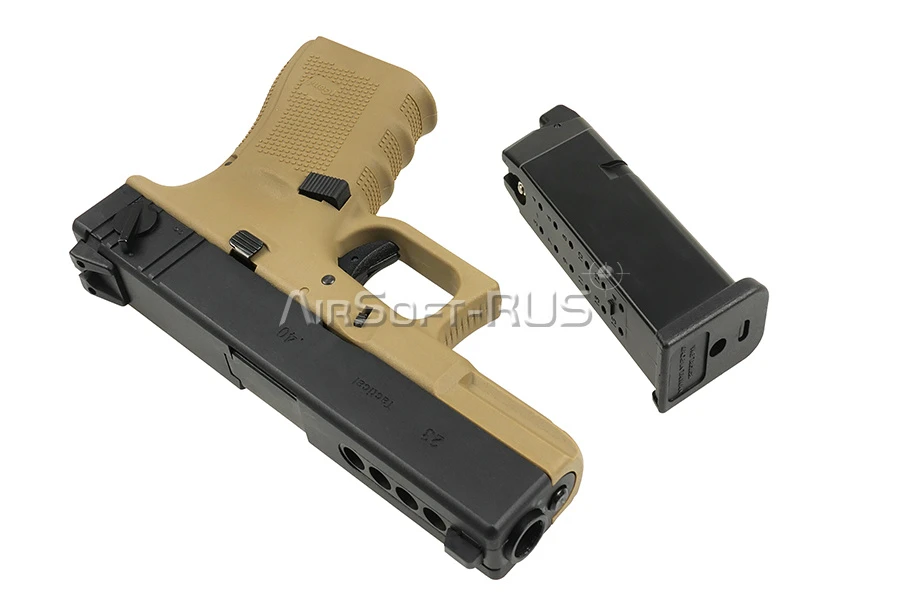 Пистолет WE Glock 23 Gen.4 TAN GGBB (GP620B-TAN-WE)