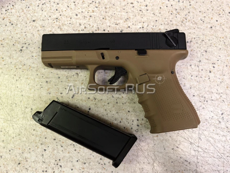 Пистолет WE Glock 23 Gen.4 TAN GGBB (DC-GP620B-TAN-WE) [1]