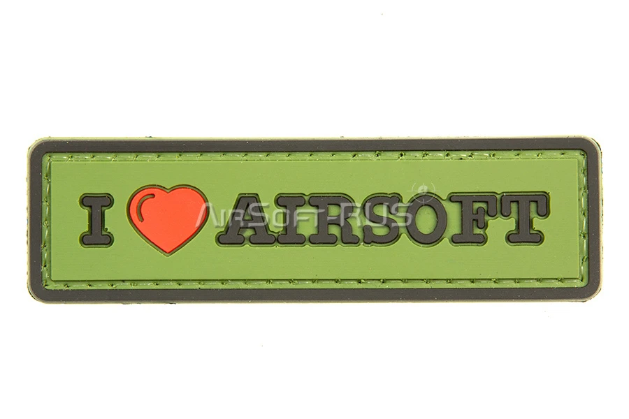 Патч TeamZlo "I love Airsoft Tab" OD (TZ0107OD)