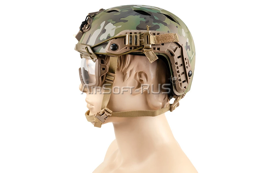 Очки защитные WoSporT для крепления на шлем Ops Core TAN (MA-114-T)