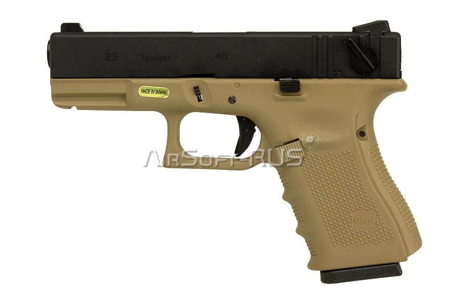 Пистолет WE Glock 23 Gen.4 TAN GGBB (DC-GP620B-TAN-WE) [1]