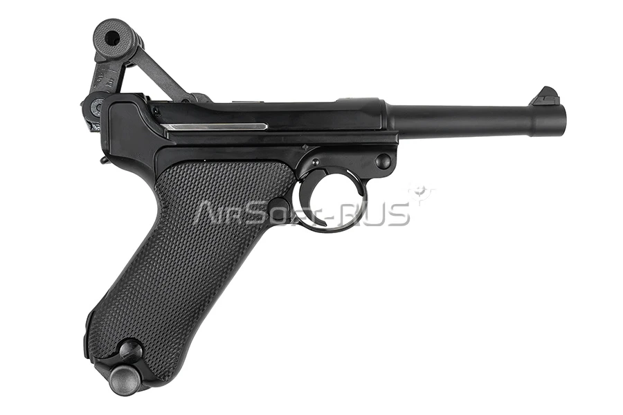 Пистолет WE P08 4" Luger GGBB BK (GP401)