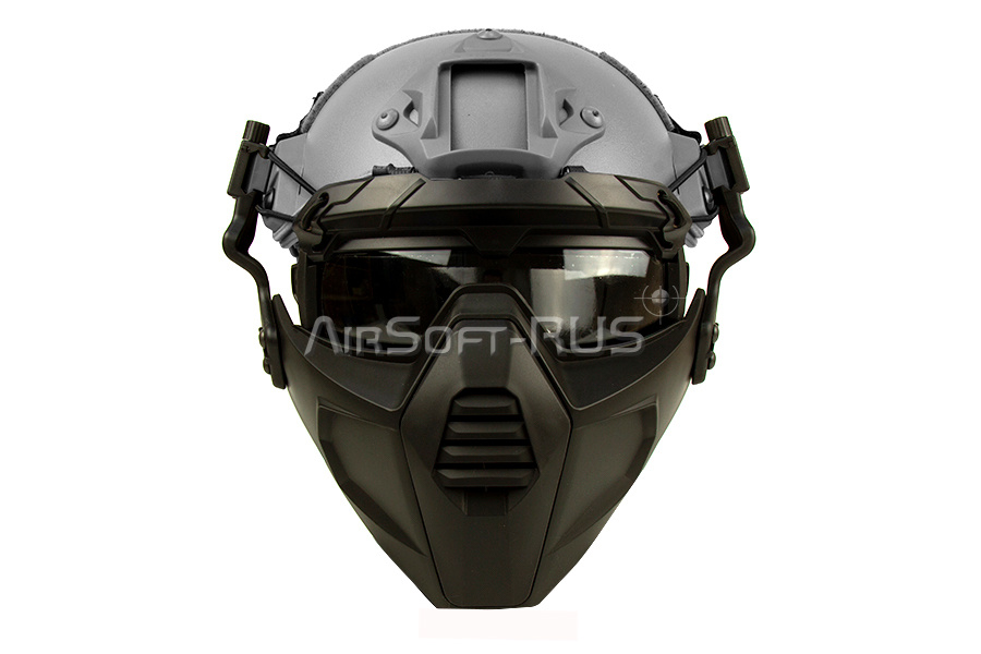 Маска защитная WoSporT с креплением на шлем Ops Core BK (DC-MA-116-BK) [3]