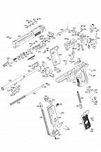 Основание имитации бойка WE Beretta M92 Gen.2 Full Auto GGBB (GP301-V2-39)