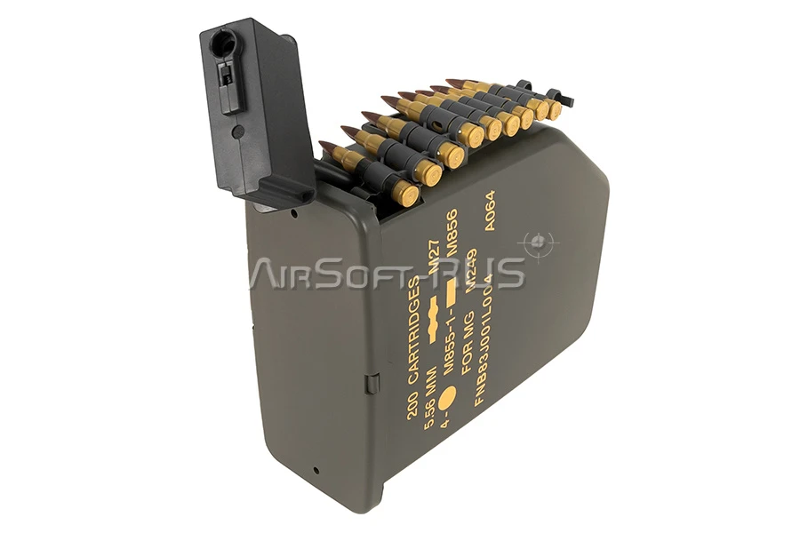 Магазин электро-бункерный A&K для M249 на 6000 шаров OD (DD249BR)