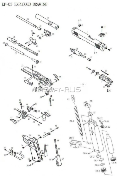 Уплотнительное кольцо боевого клапана 1 KJW Colt Hi-Capa CO2 GBB (CP228-CM-11)