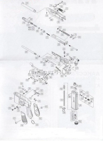 Рычаг затвора KWC Mauser M712 Full Auto CO2 GBB(KCB-18DHN-Z08)